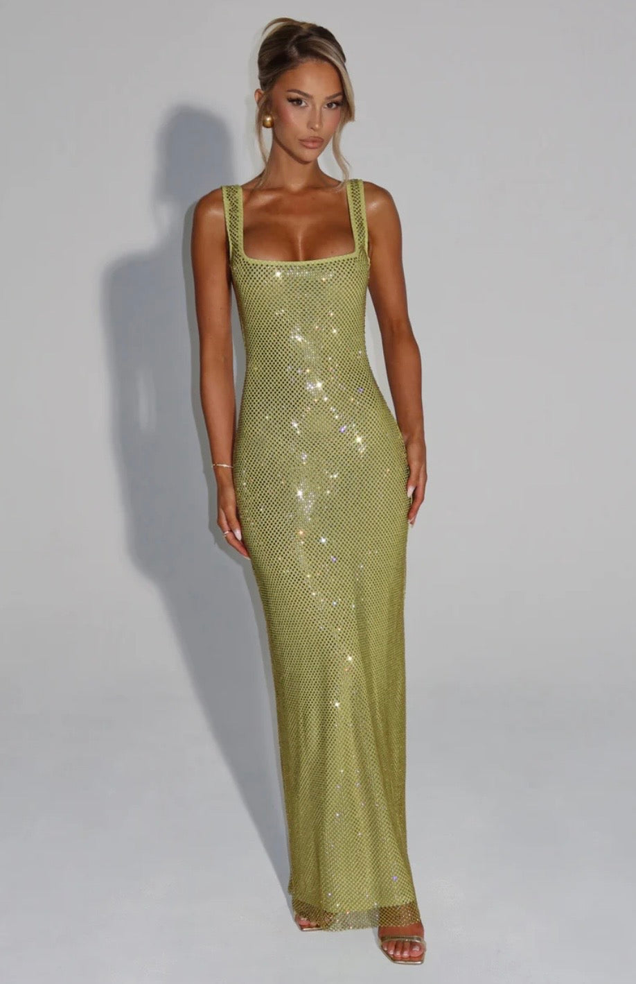 Square-Neck Maxi Dress – Square Neck, Occasion Gown for Weddings & Events