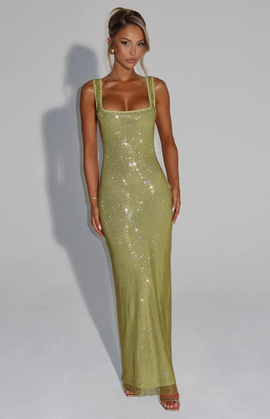Square-Neck Maxi Dress – Square Neck, Occasion Gown for Weddings & Events