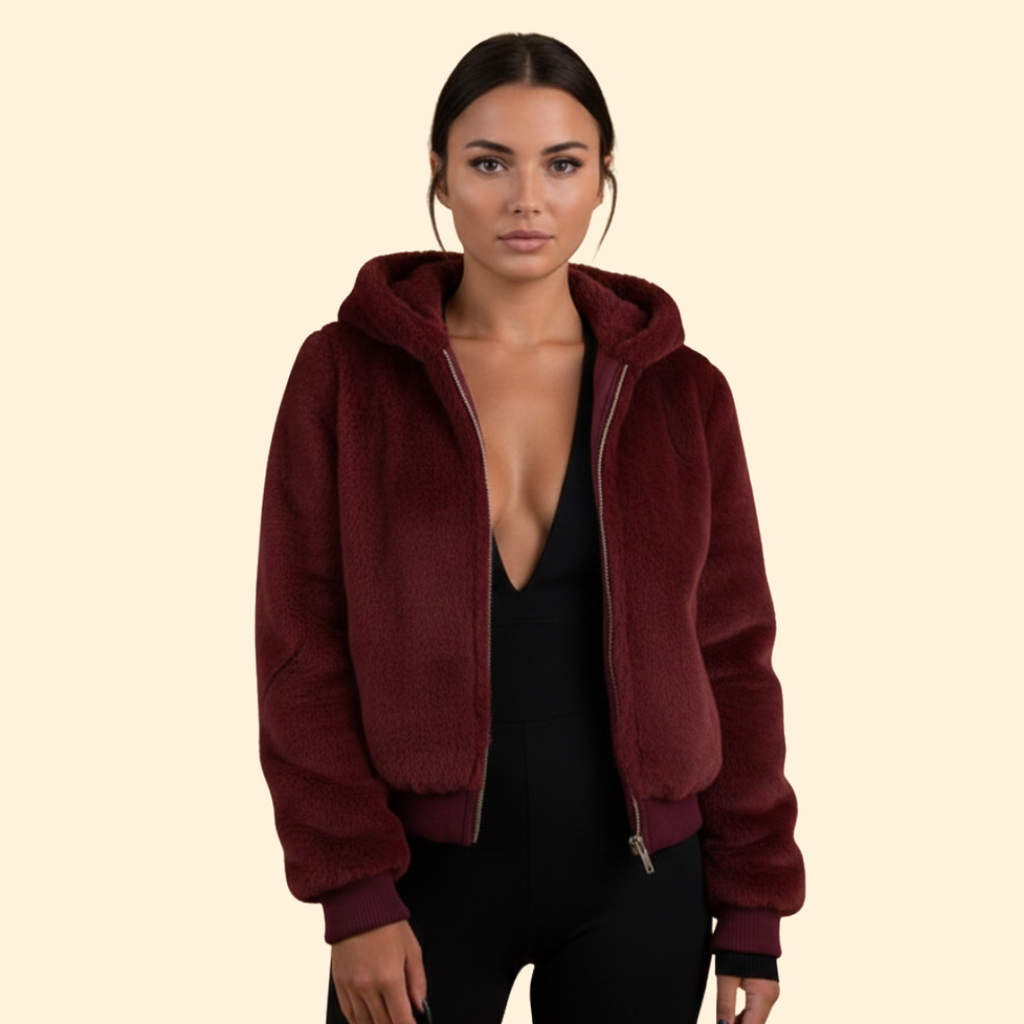 Faux Fur Bomber Jacket for Women – Cosy Layer for Casual Outings, Winter Wear