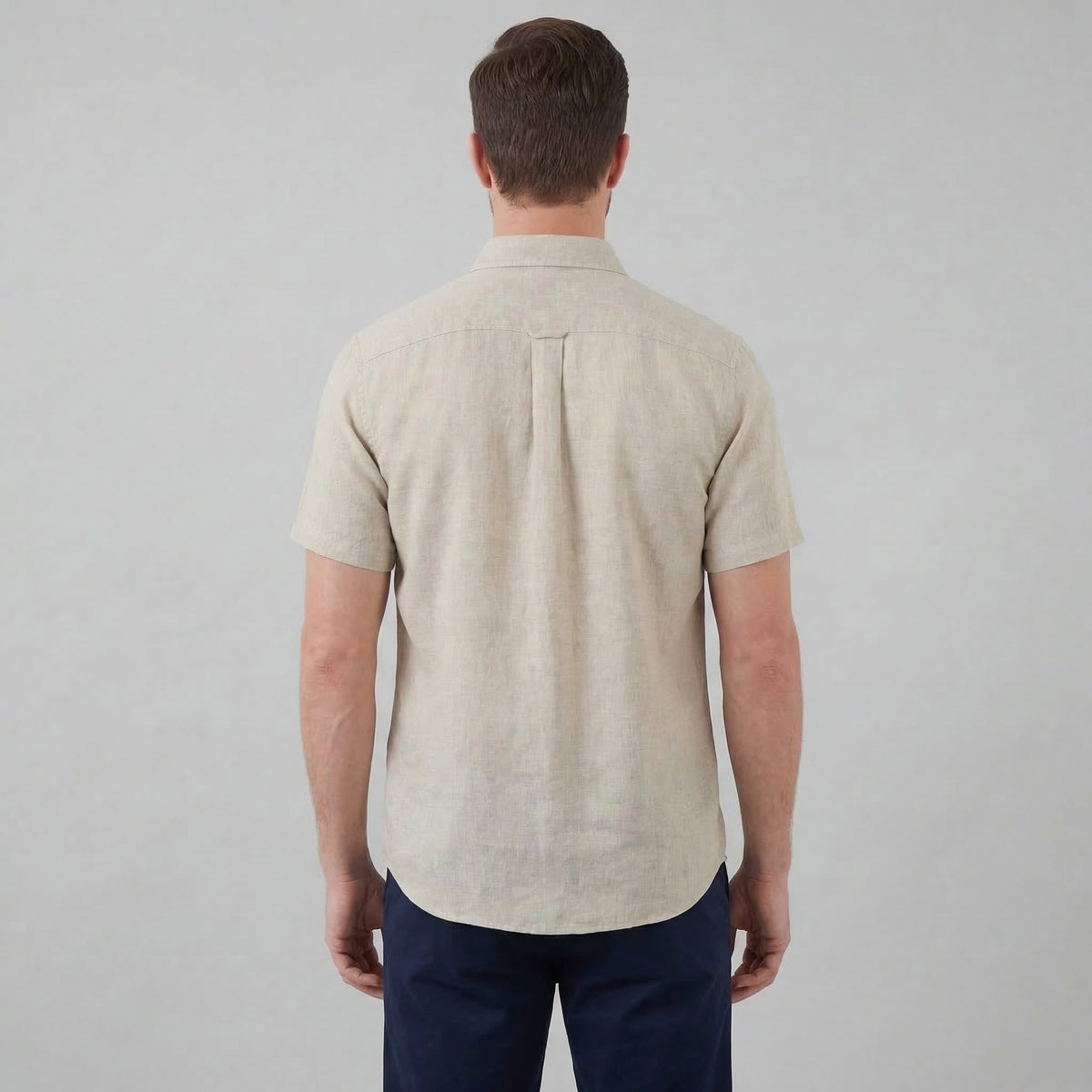 Linen Short Sleeve Shirt for Men - Casual Summer Wear in Lightweight Fabric