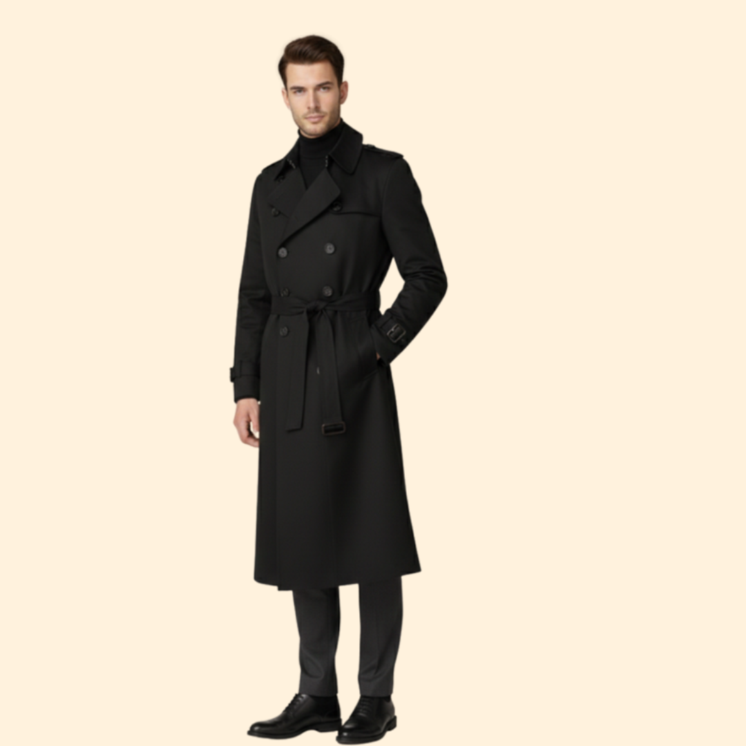 Men's Classic Trench Coat – Stylish Outerwear for Office, Casual Wear