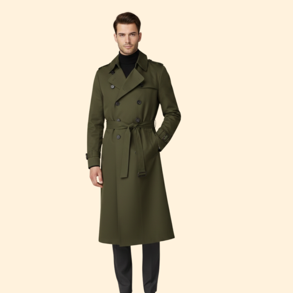 Men's Classic Trench Coat – Stylish Outerwear for Office, Casual Wear