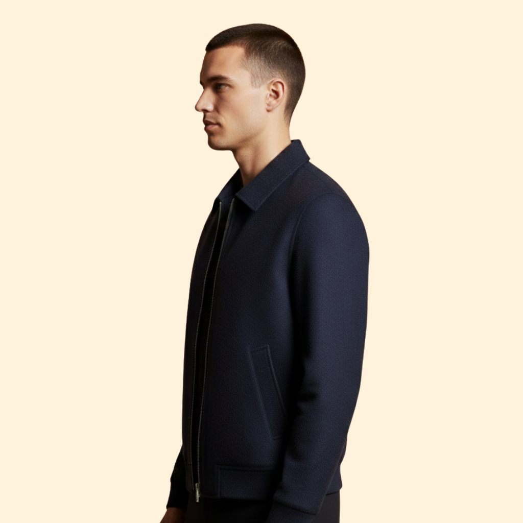 Men's Bomber Jacket with Zipper – Casual Wear, Everyday Style