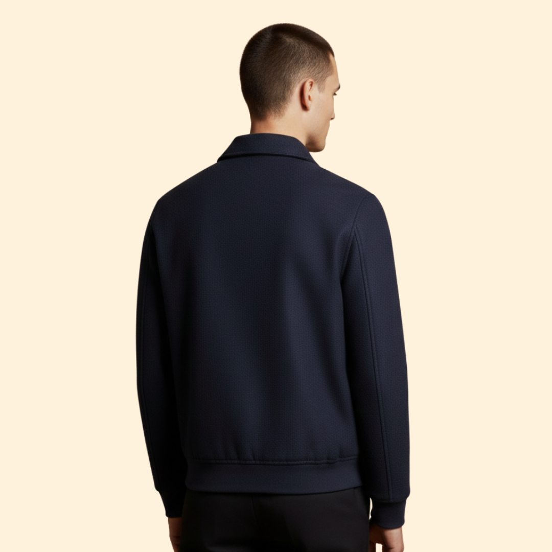 Men's Bomber Jacket with Zipper – Casual Wear, Everyday Style