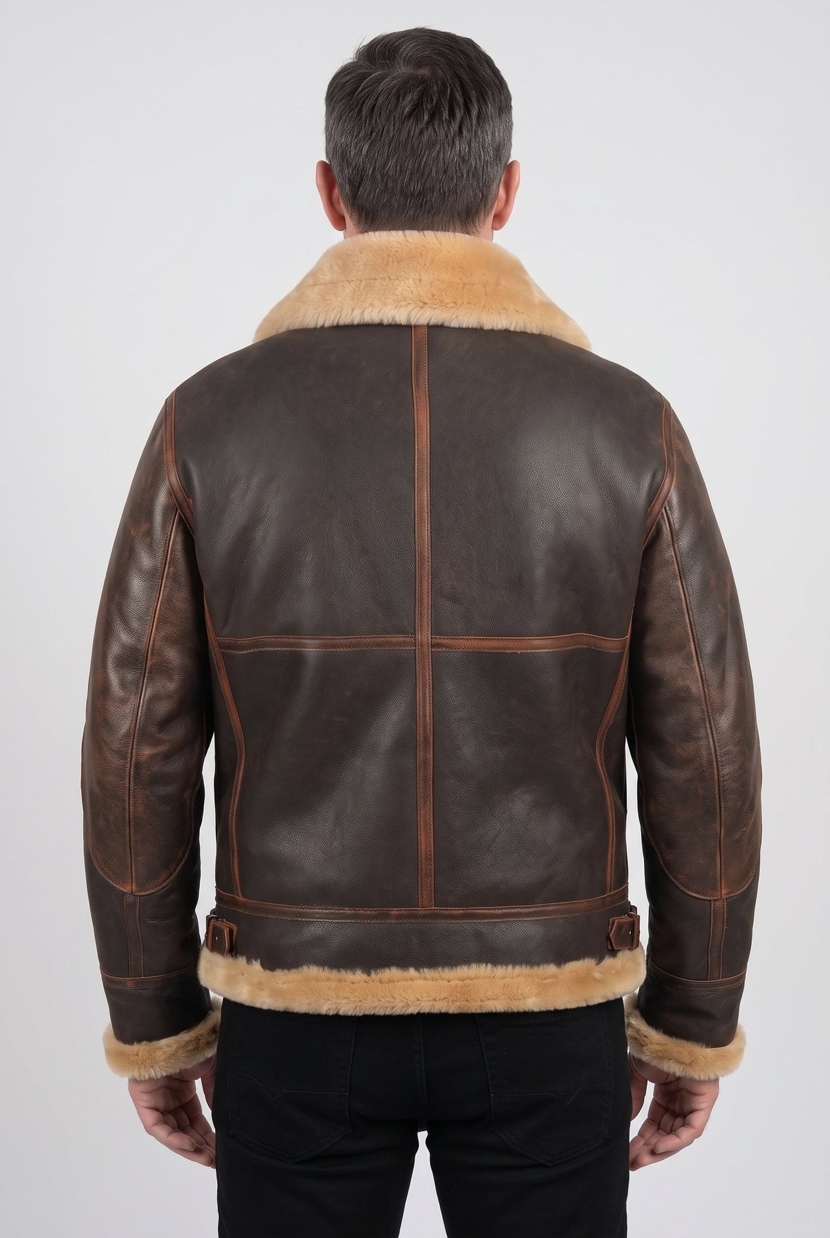 Men's Aviator Jacket in Faux Shearling – Casual Wear, Stylish Layering