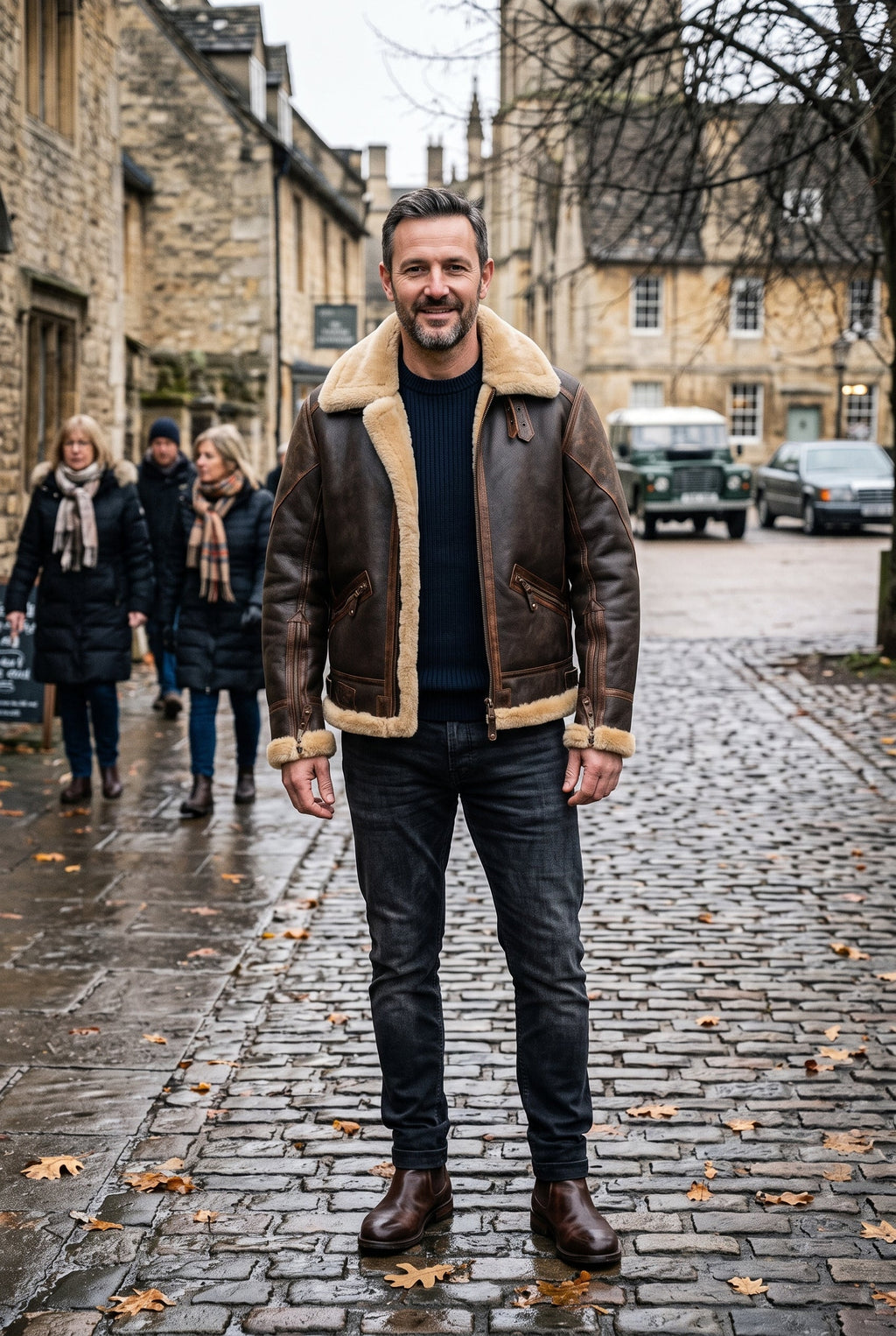 Men's Aviator Jacket in Faux Shearling – Casual Wear, Stylish Layering