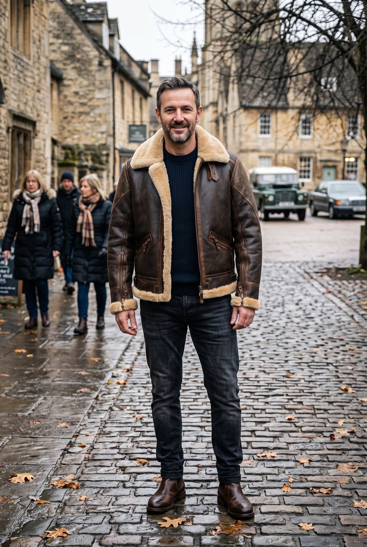 Men's Aviator Jacket in Faux Shearling – Casual Wear, Stylish Layering