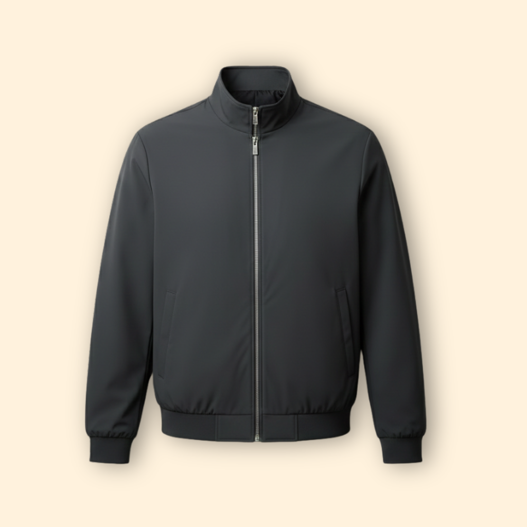 Men's Bomber Jacket with Stand Collar – Casual Wear, Everyday Style