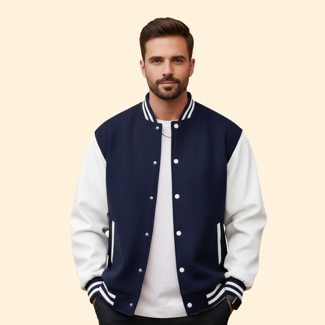 Men's Varsity Bomber Jacket – Casual Wear, Sports Outfits