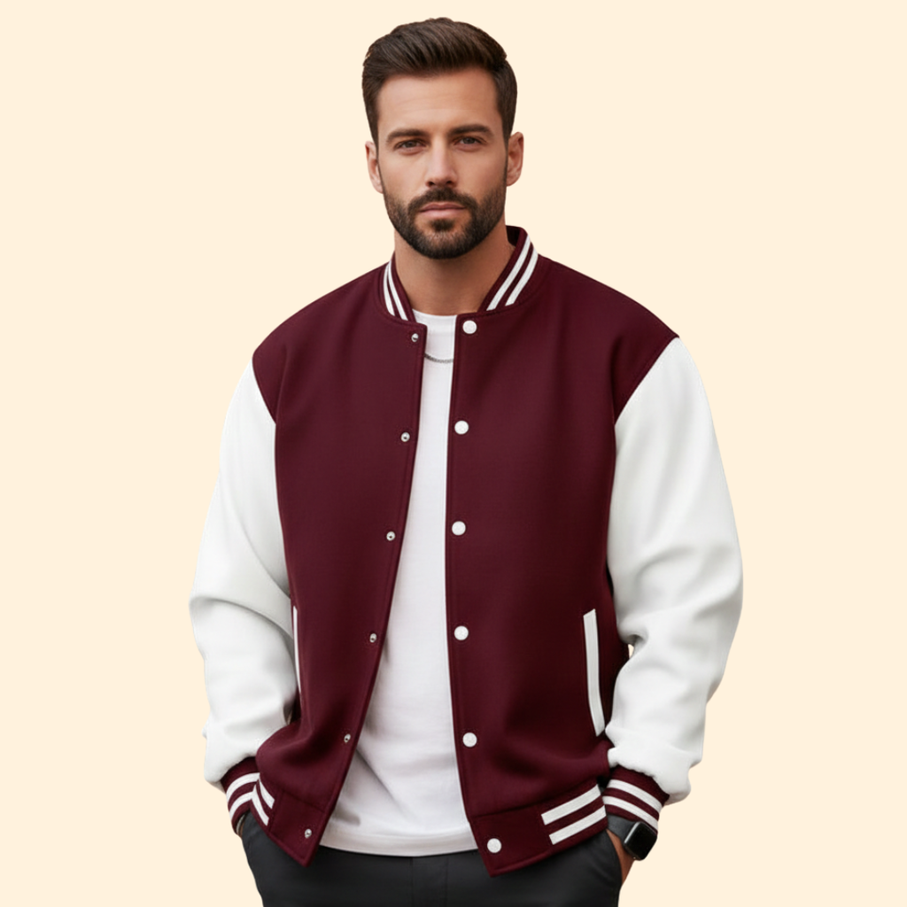 Men's Varsity Bomber Jacket – Casual Wear, Sports Outfits