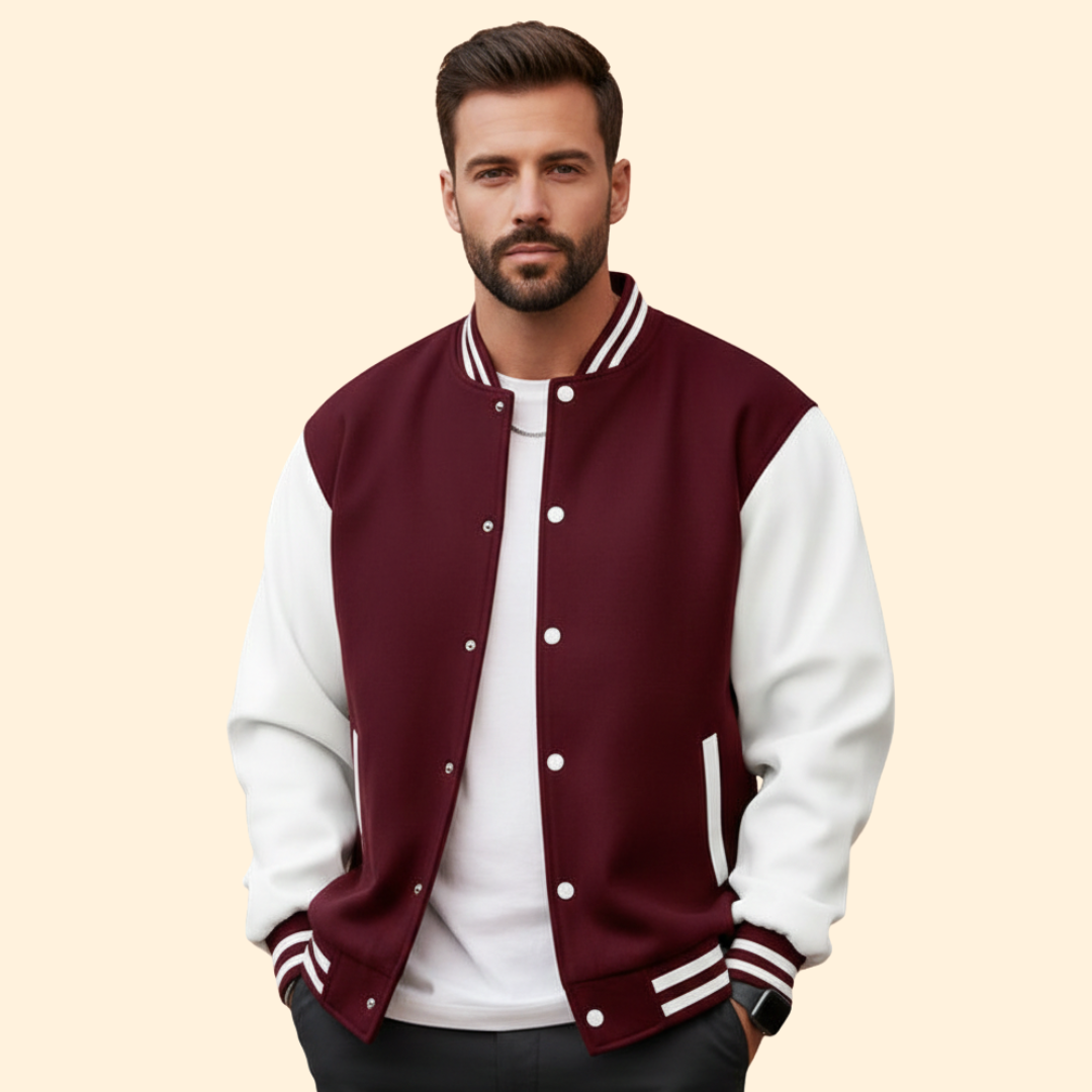 Men's Varsity Bomber Jacket – Casual Wear, Sports Outfits