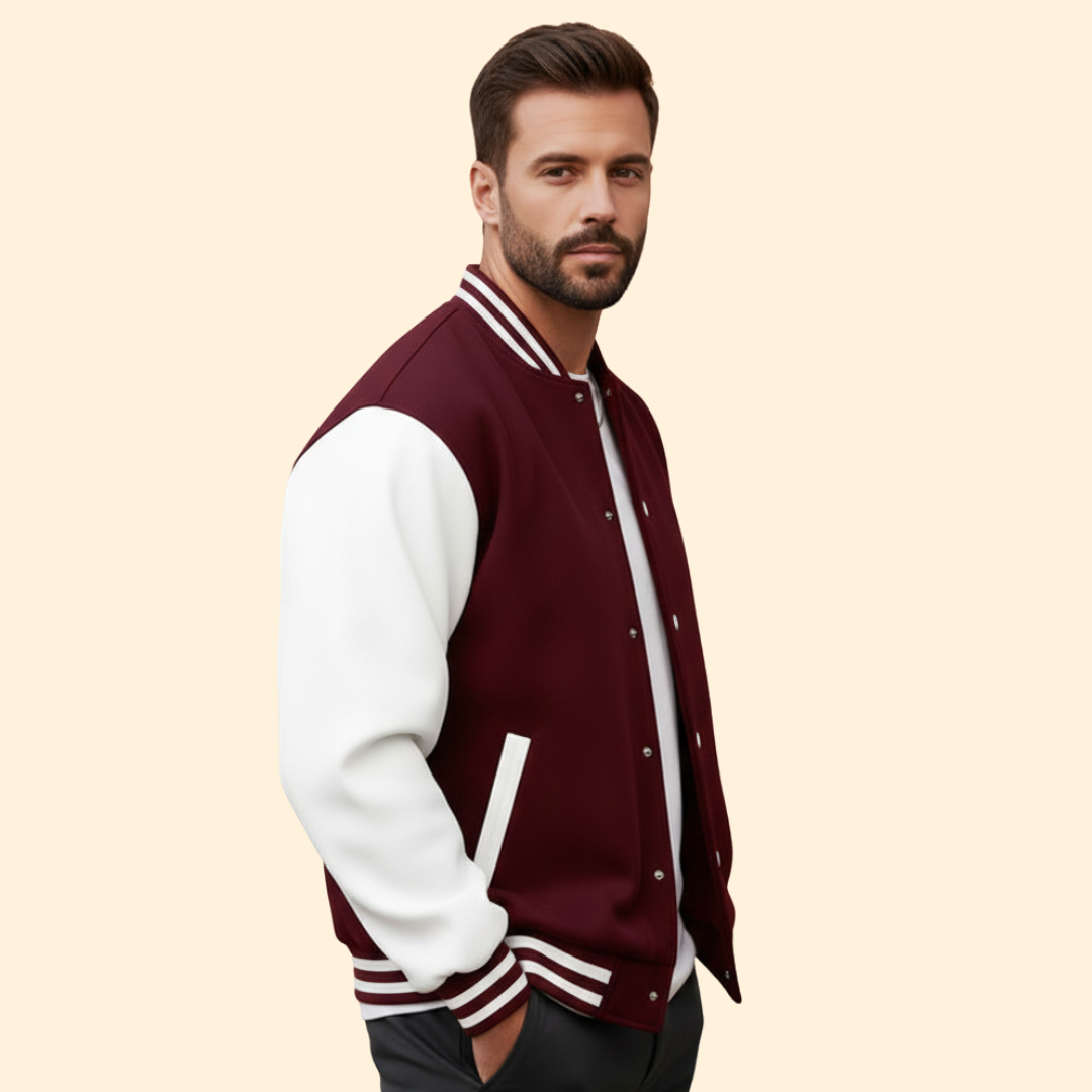 Men's Varsity Bomber Jacket – Casual Wear, Sports Outfits