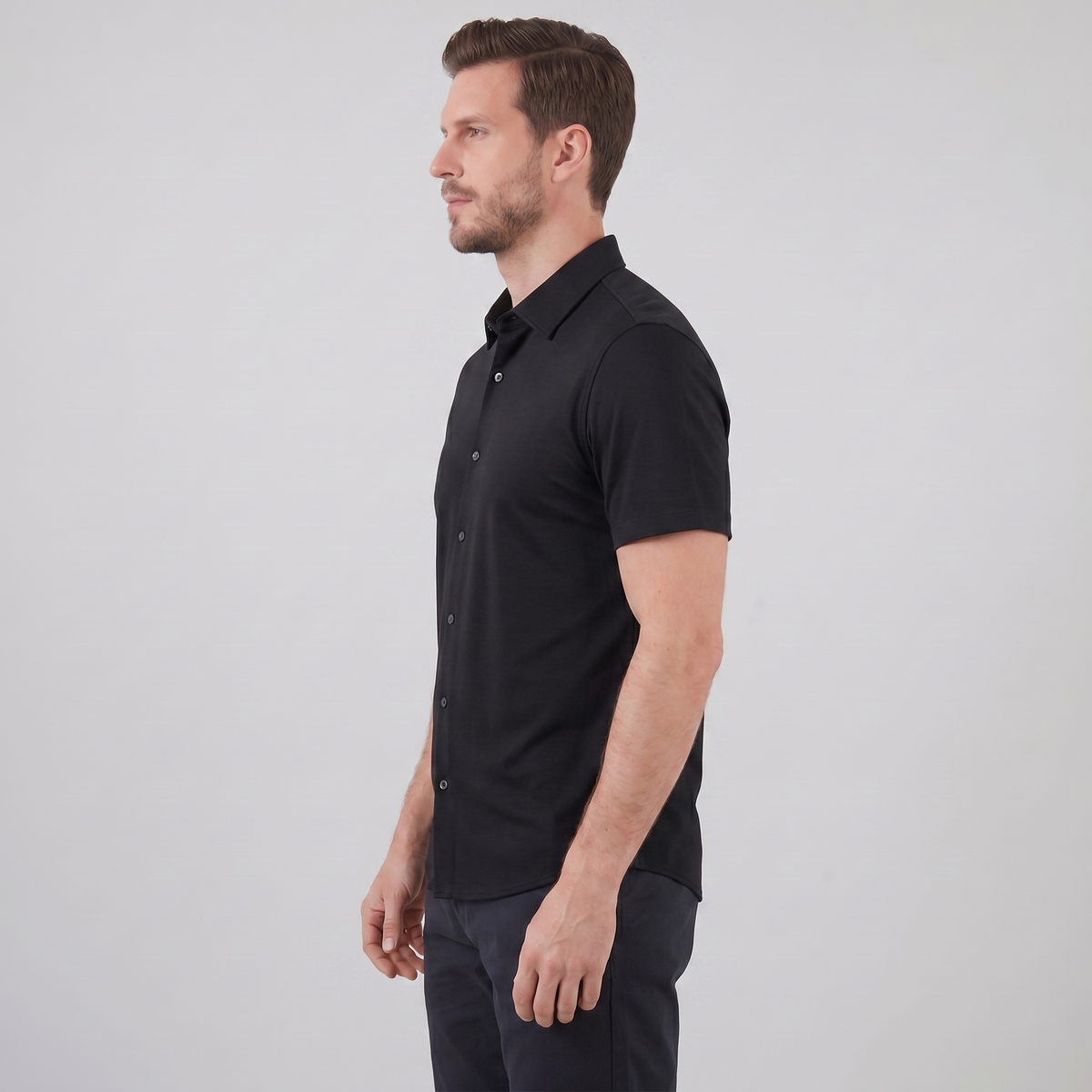 Men's Lightweight Stretch Cotton Summer Shirt for Casual Wear