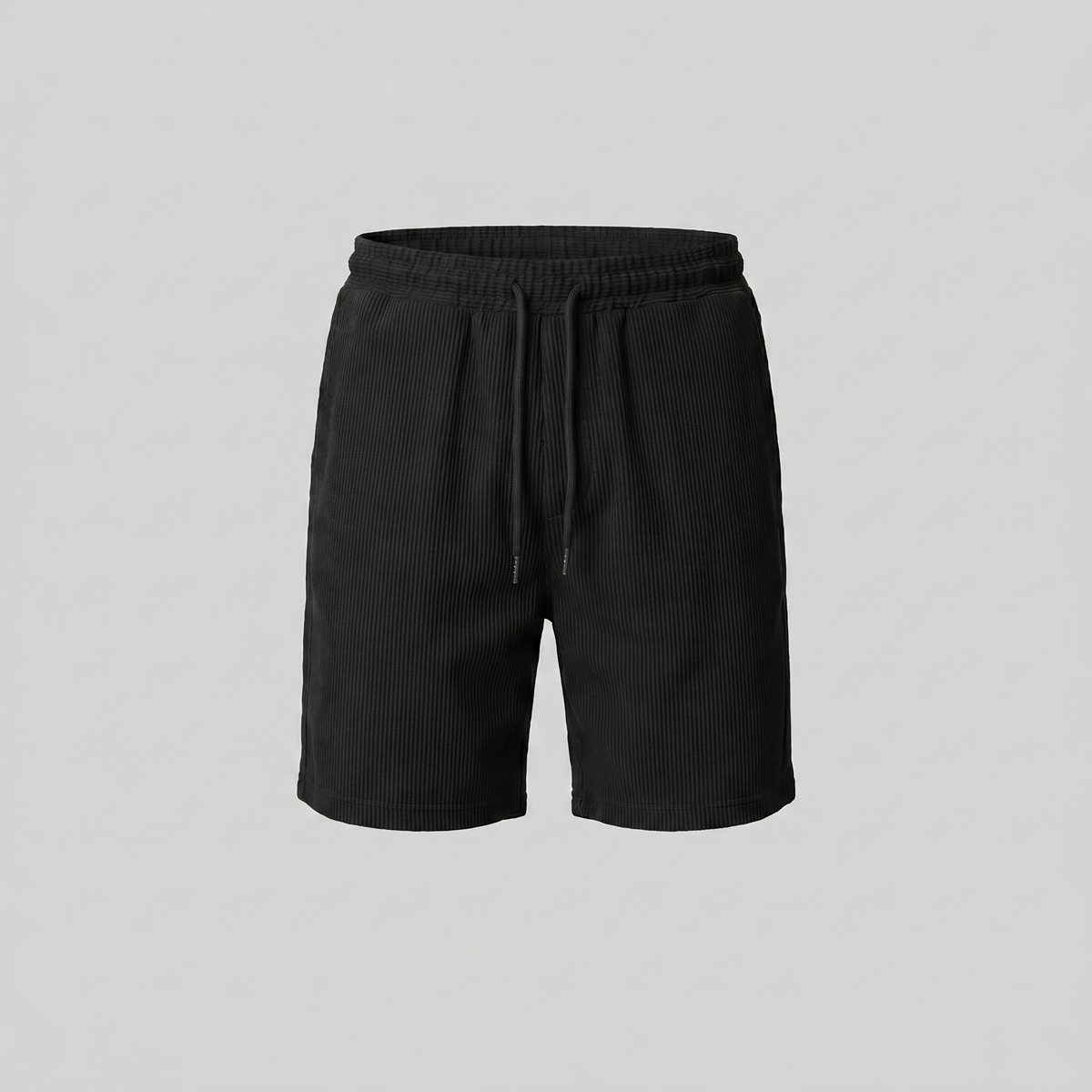 Men's Ribbed Cotton Summer Shorts for Casual Wear