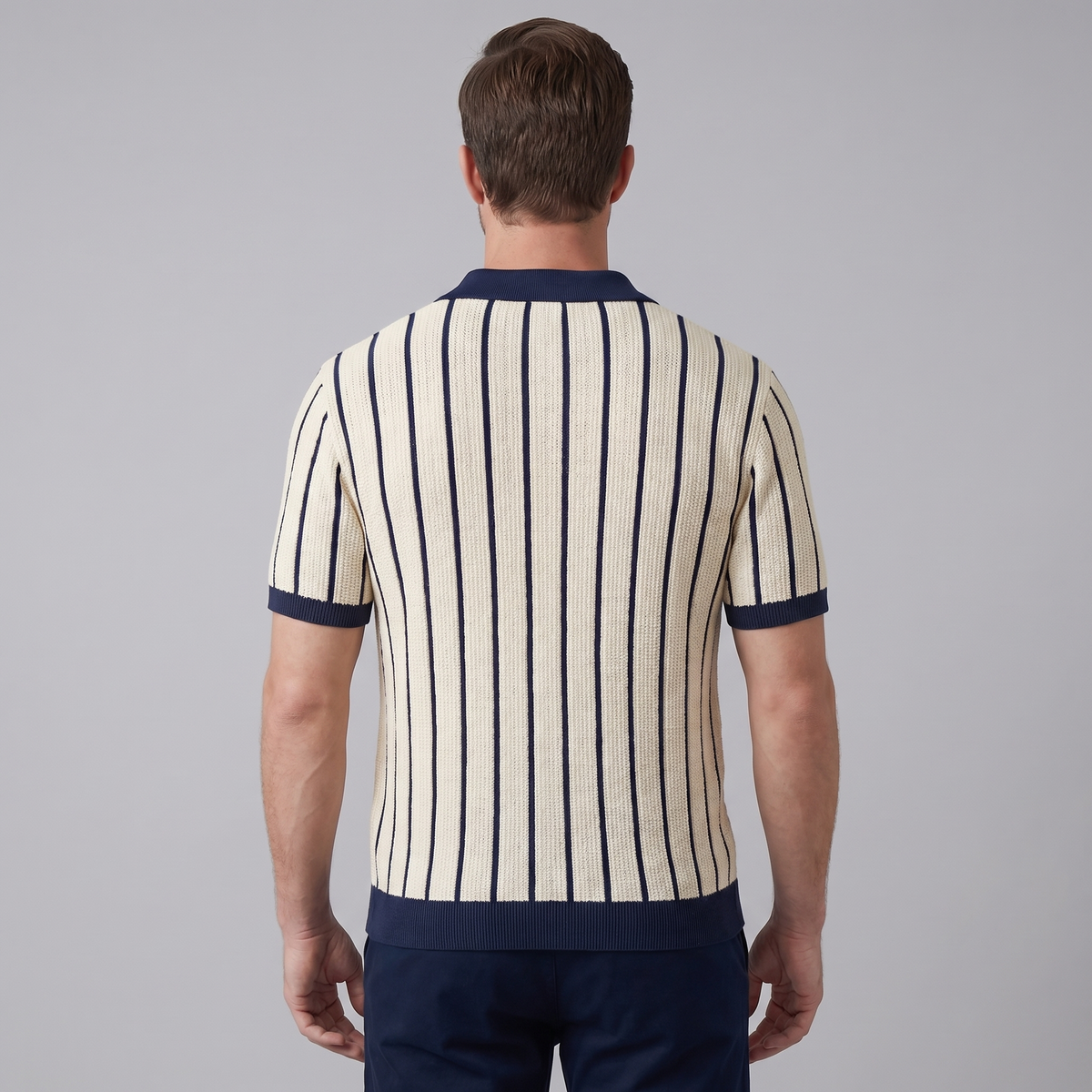 Men's Striped Cotton Button Down Shirt for Casual or Business Wear
