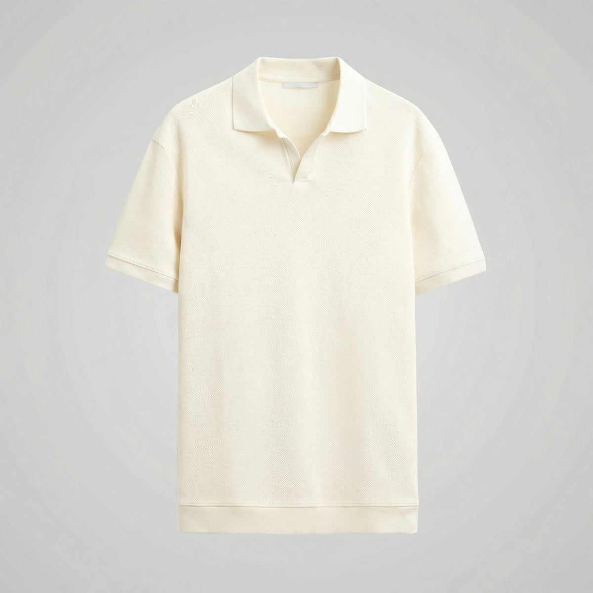 Men's V-Neck Polo Shirt - Structured Fit - Casual Wear - Various Colors