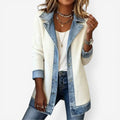 Layered Collar Button Jacket – Women's Casual Layered Look, Stylish Layering