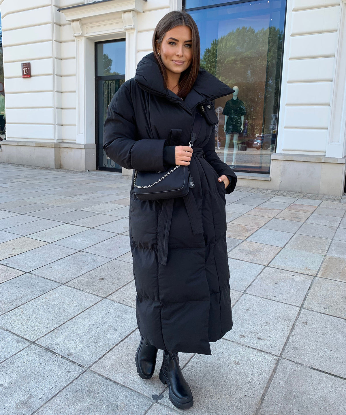Long Quilted Winter Coat in Black – Stylish Warmth for Everyday Wear, Casual Outings