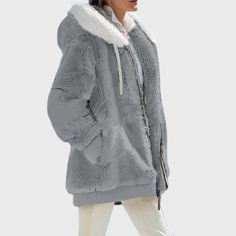Multicolour Warm Puffer Jacket with Hood – Casual, Outdoor