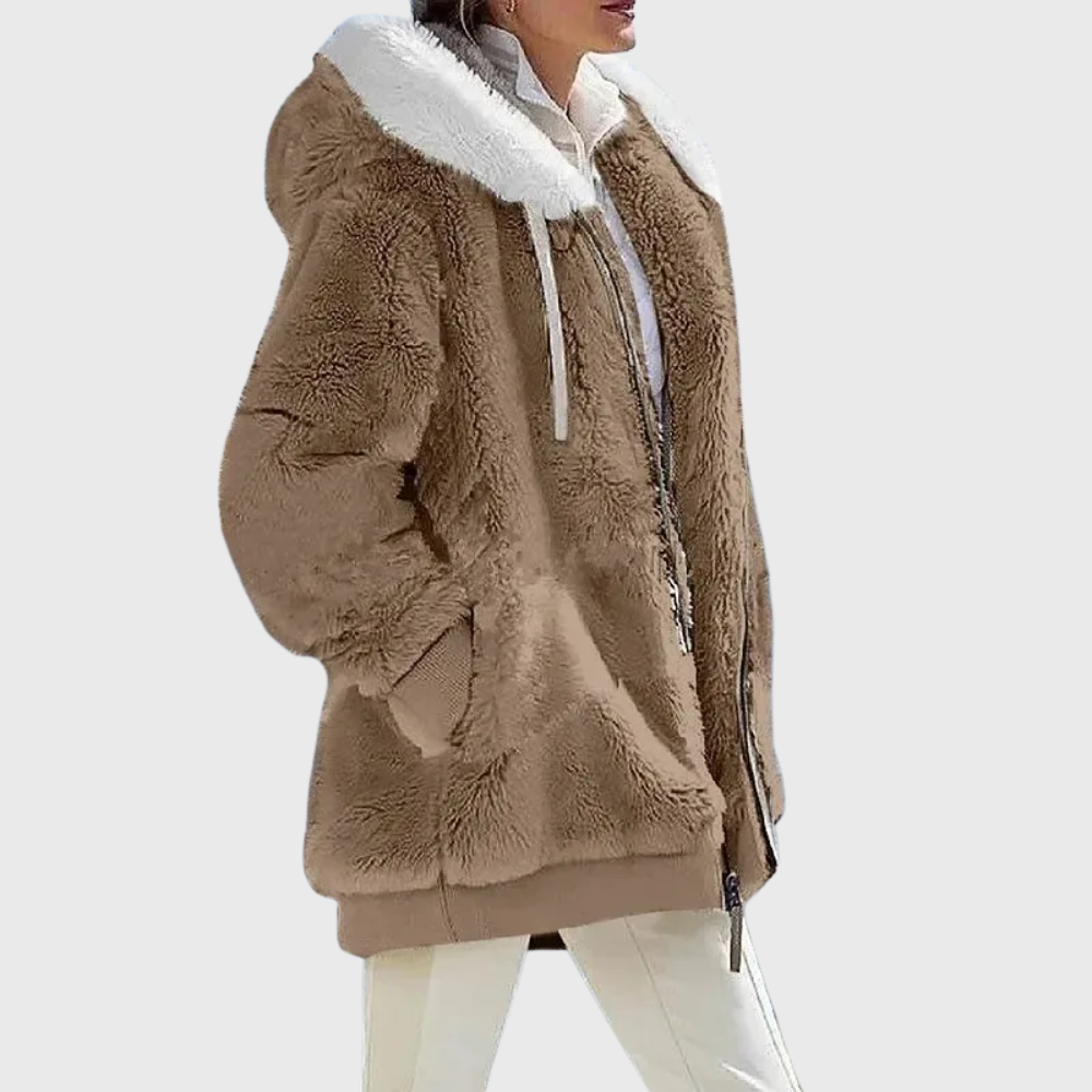 Multicolour Warm Puffer Jacket with Hood – Casual, Outdoor