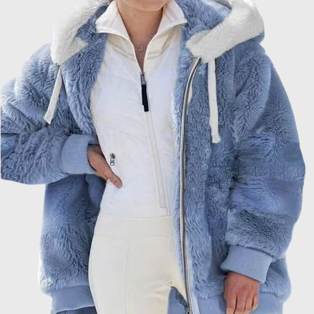 Multicolour Warm Puffer Jacket with Hood – Casual, Outdoor