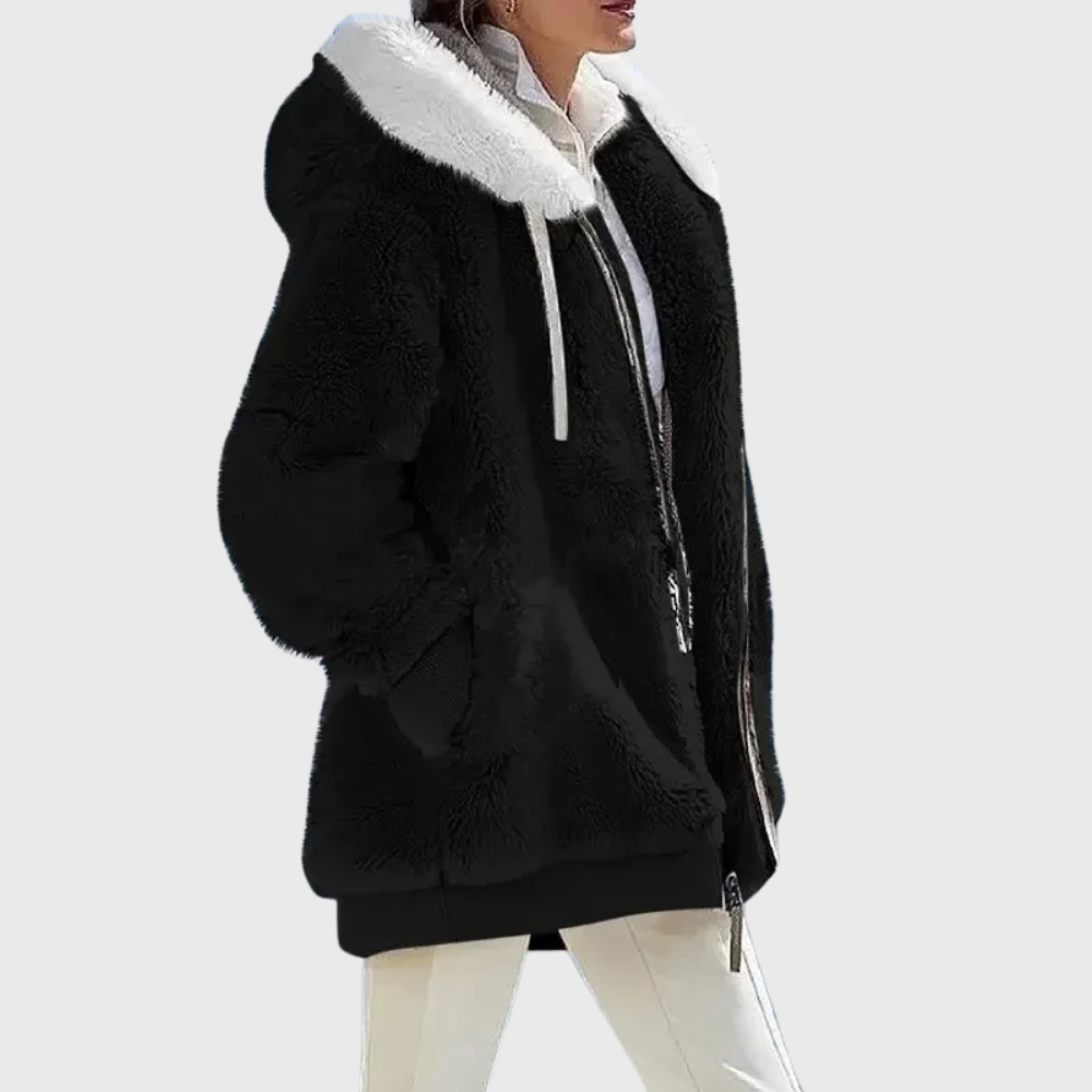 Multicolour Warm Puffer Jacket with Hood – Casual, Outdoor