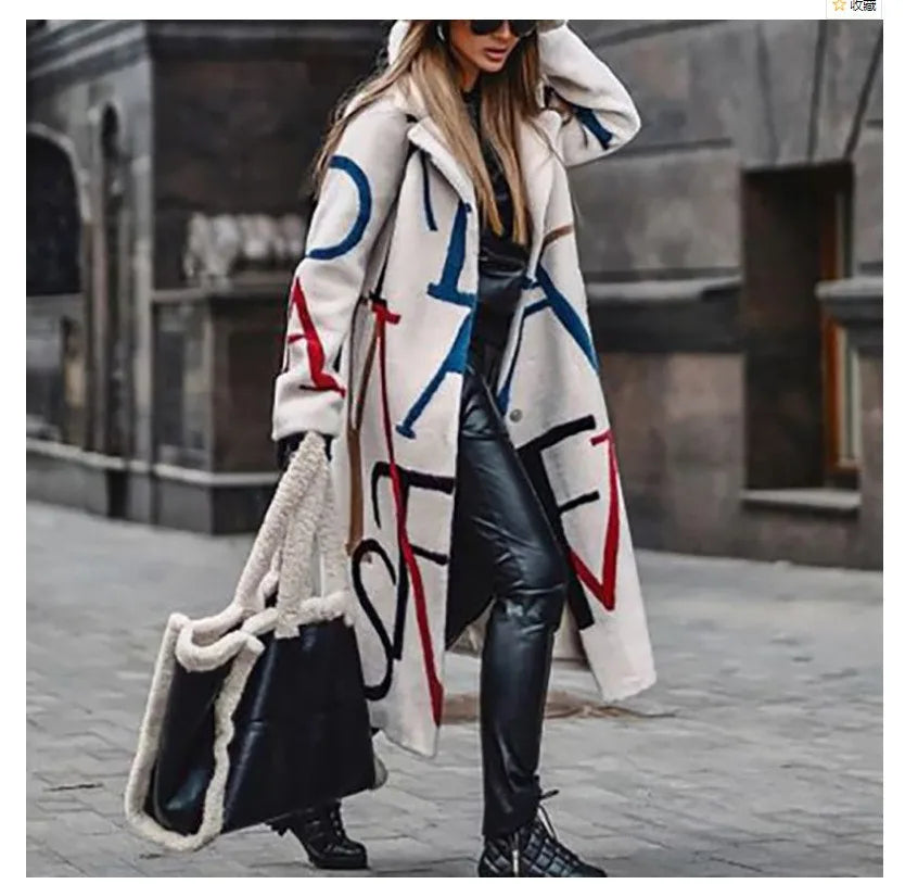 Women's Wool Blend Long Coat – Stylish Outerwear, Everyday Wear