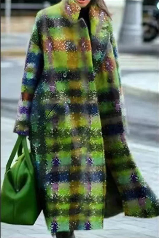 Women's Wool Blend Long Coat – Stylish Outerwear, Everyday Wear