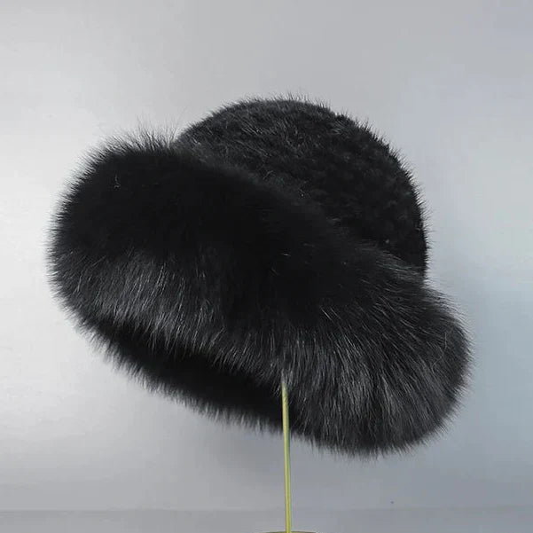 Elegant Mink Fur Hat – Stylish Winter Accessory, Gift for Her
