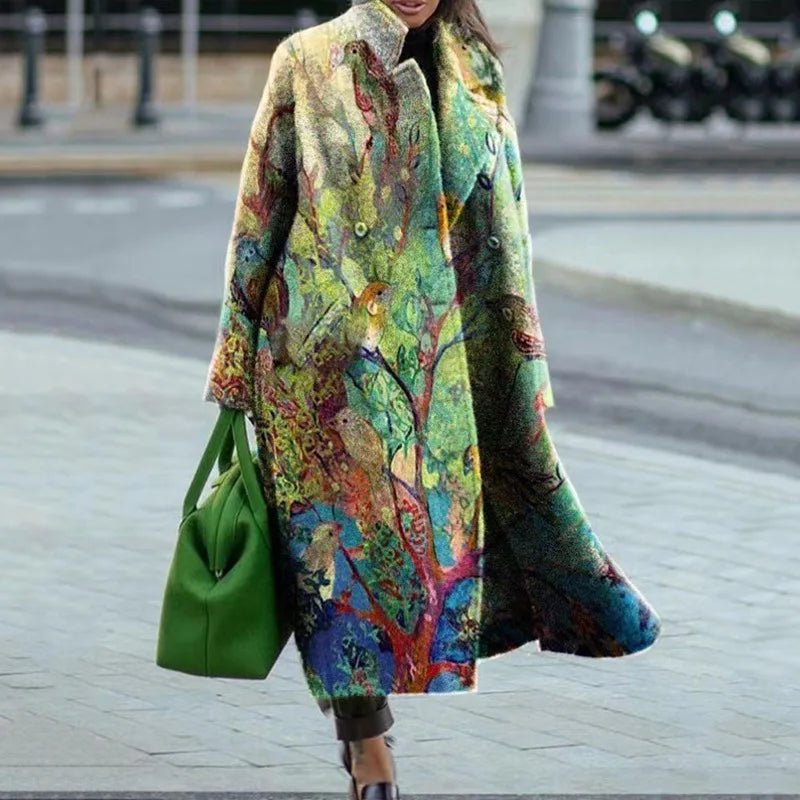 Women's Wool Blend Long Coat – Stylish Outerwear, Everyday Wear