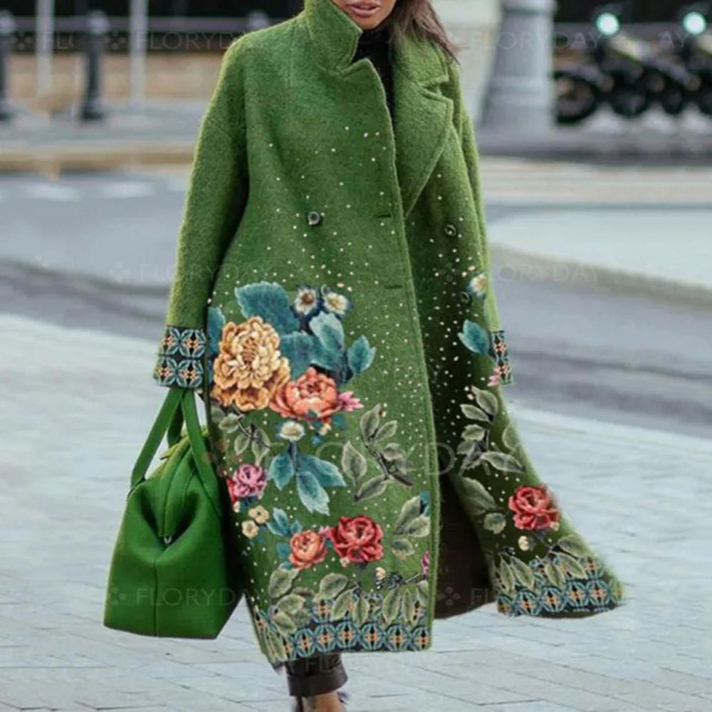 Women's Wool Blend Long Coat – Stylish Outerwear, Everyday Wear