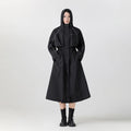 Women's Longline Hooded Rain Coat – Lightweight, Waterproof – Cycling, Outdoor