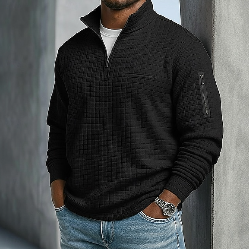 Casual Long Sleeve Waffle Shirt – Everyday Wear, Layering Essentials