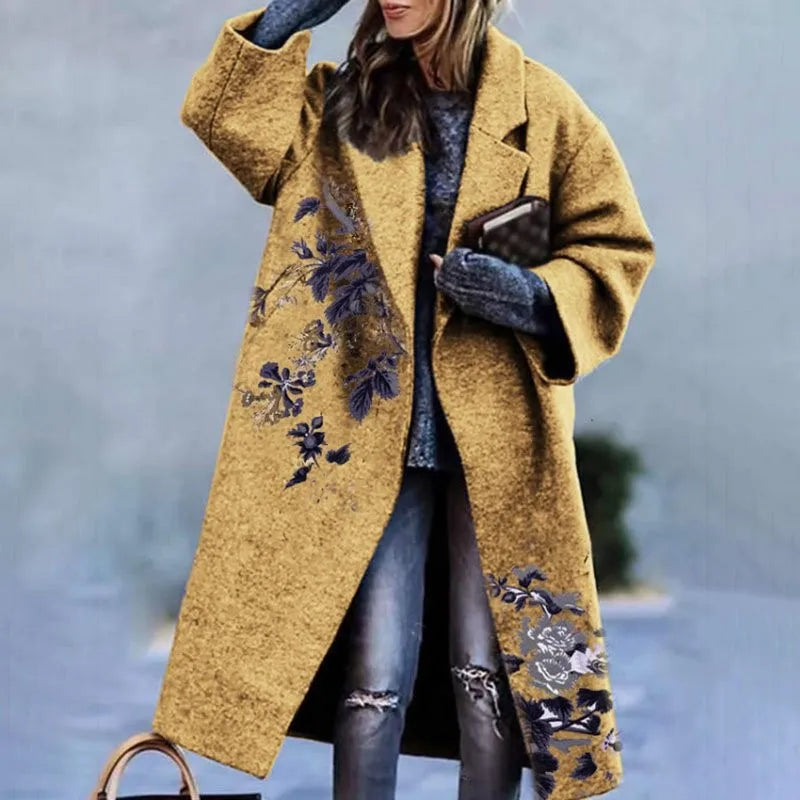 Women's Wool Blend Long Coat – Stylish Outerwear, Everyday Wear