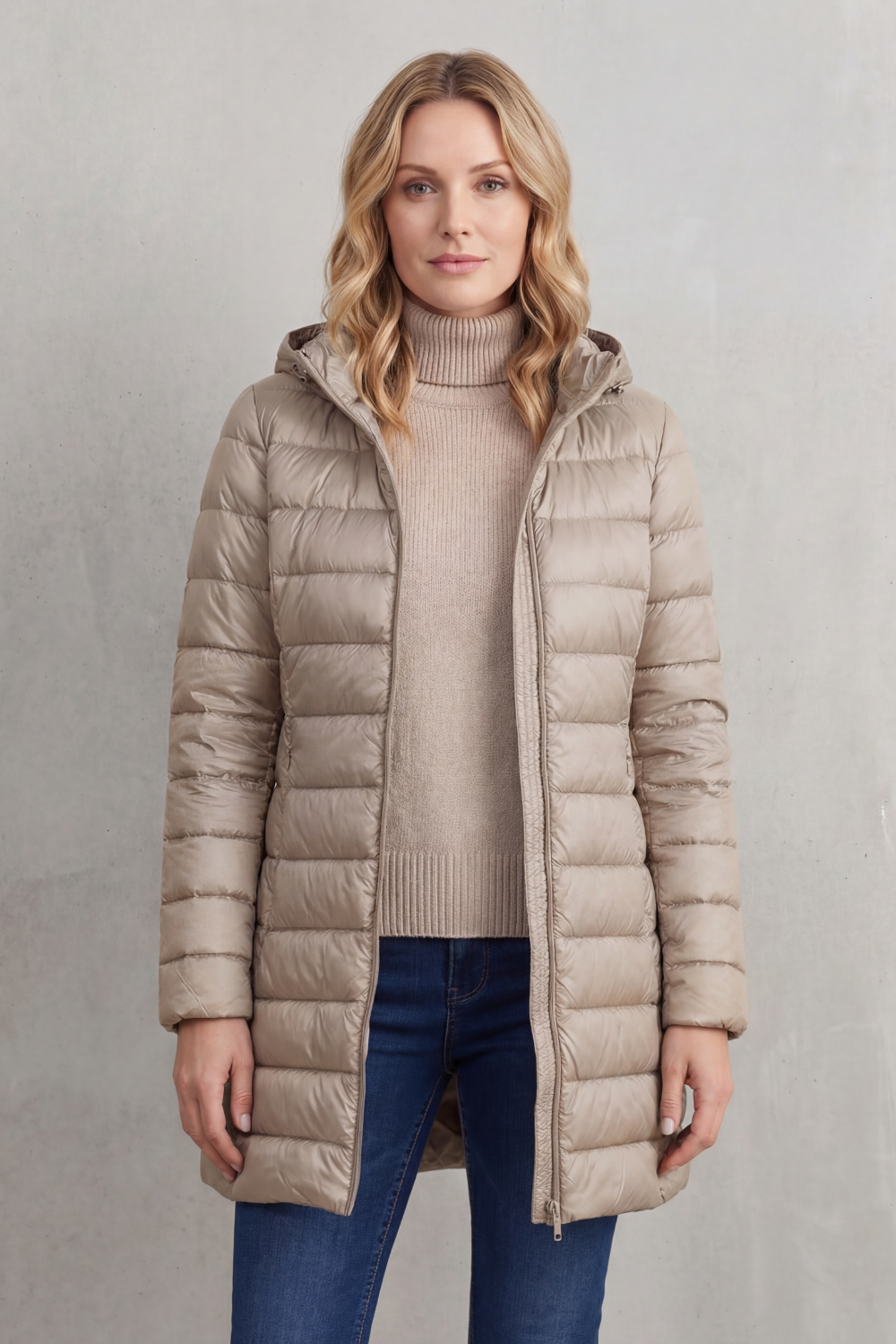 Women's Lightweight Hooded Down Jacket – Cosy Warmth, Outdoor, Daily Wear