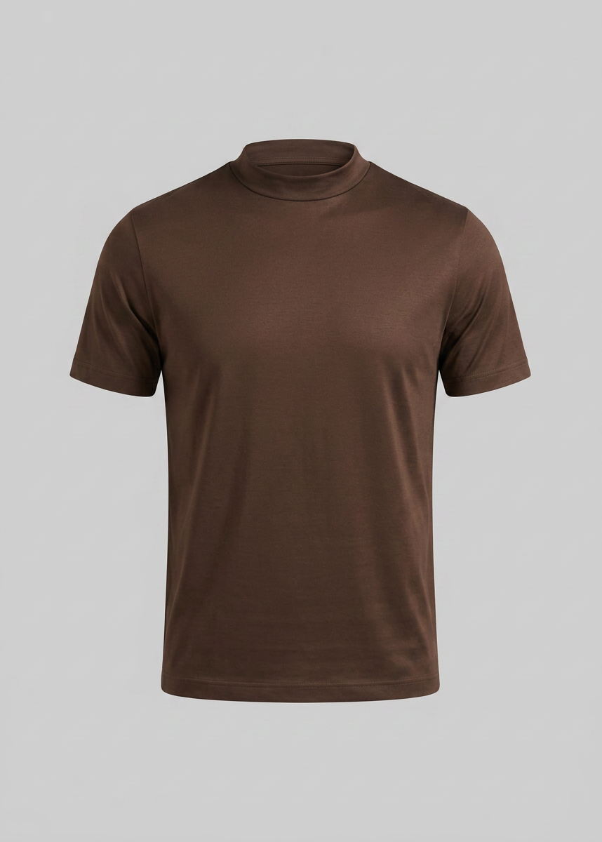 Shiny Men's Crewneck T-Shirt - Lightweight Fabric for Casual Wear