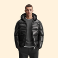 Sleek Hooded Puffer Jacket – Winter Warmth, Outdoor Adventure