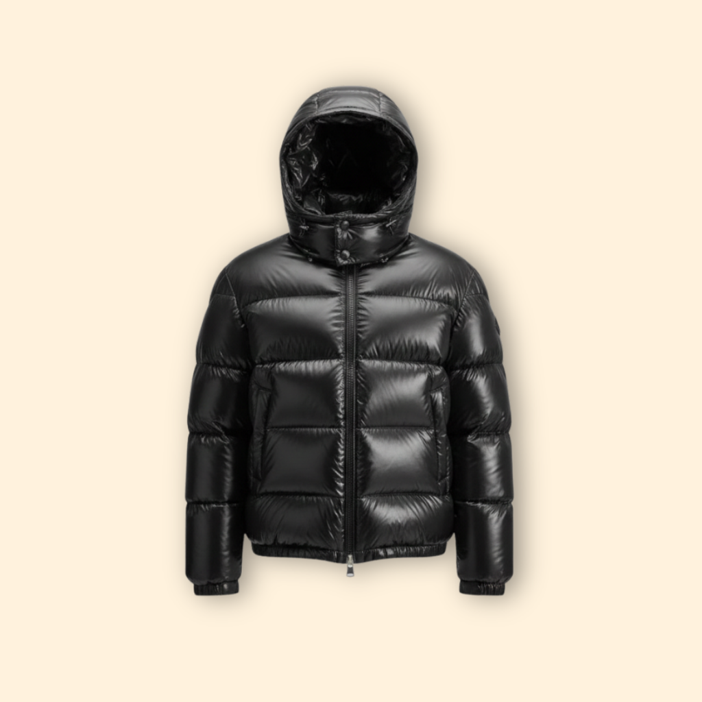 Sleek Hooded Puffer Jacket – Winter Warmth, Outdoor Adventure
