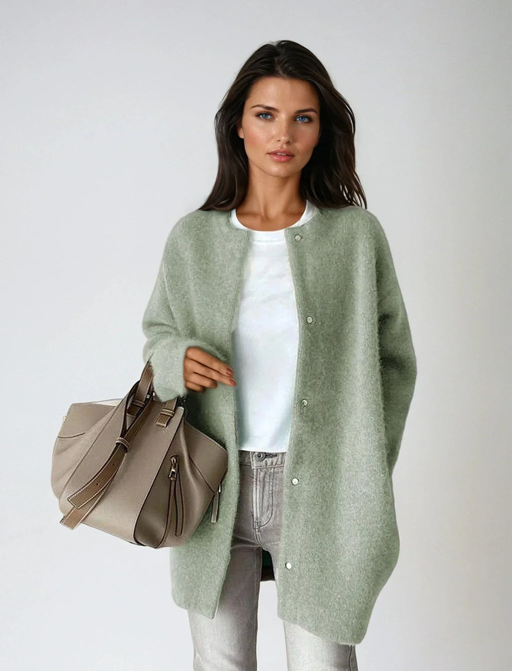 Wool Blend Button Closure Jumper – Casual Wear, Everyday Style