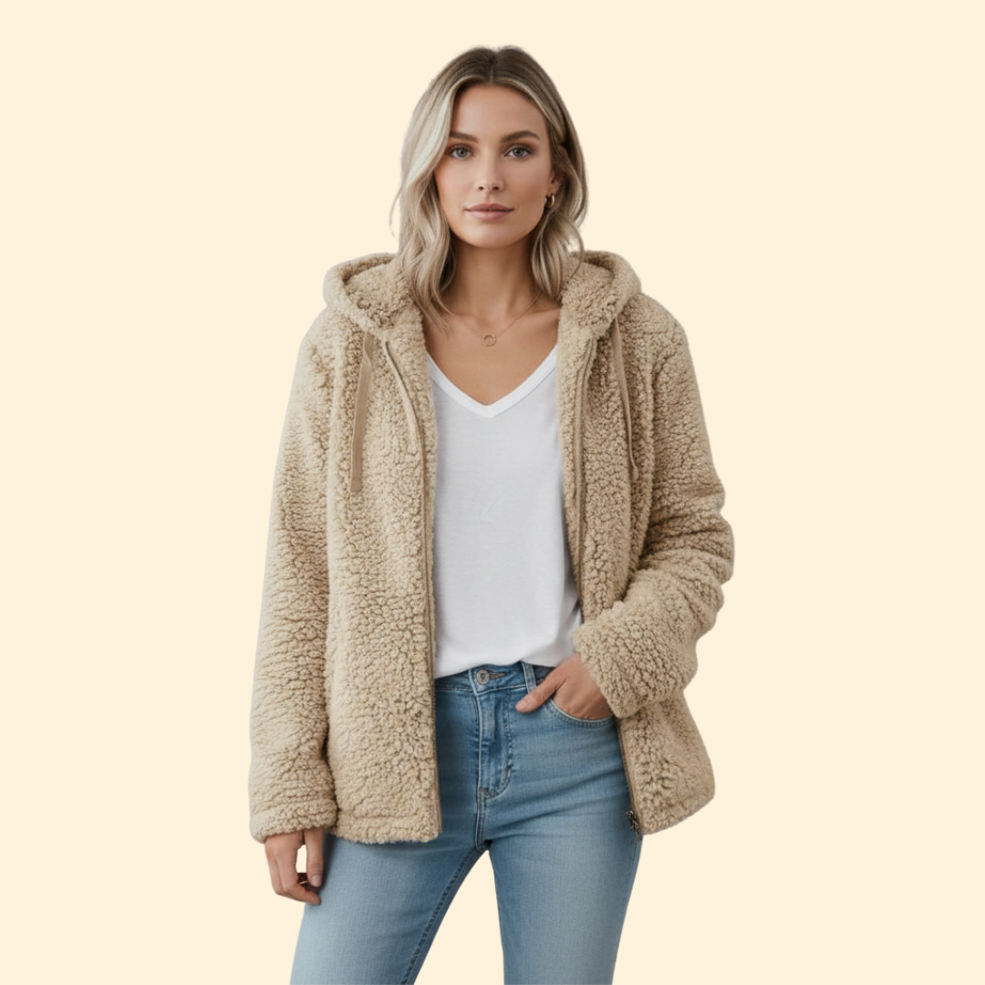 Soft Hooded Teddy Jacket – Casual Wear, Warm Layering