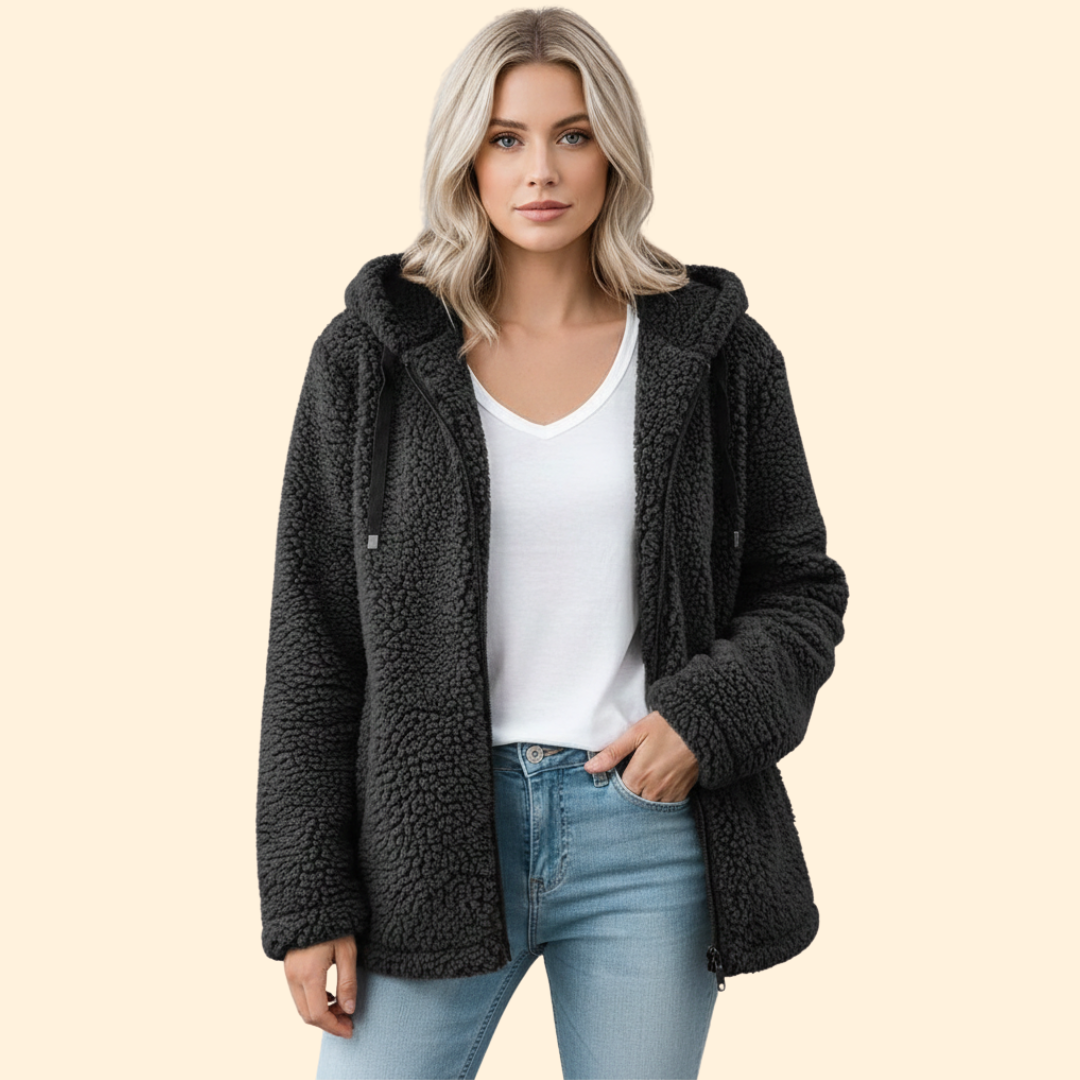 Soft Hooded Teddy Jacket – Casual Wear, Warm Layering