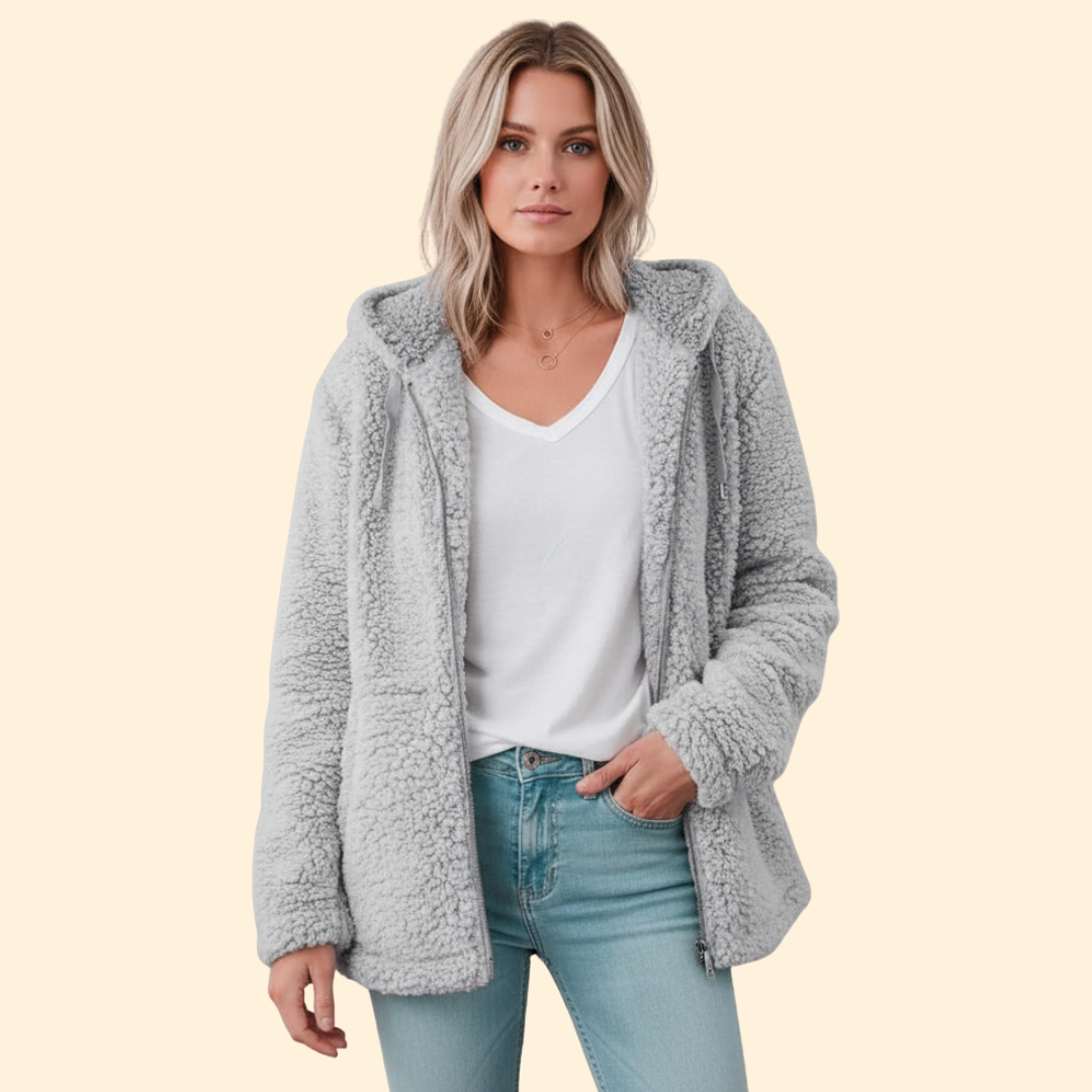 Soft Hooded Teddy Jacket – Casual Wear, Warm Layering