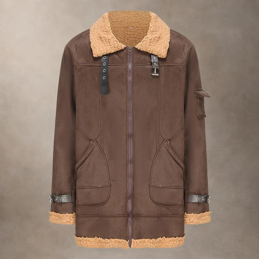 Pilot Coat with Faux Fur Collar – Casual, Stylish