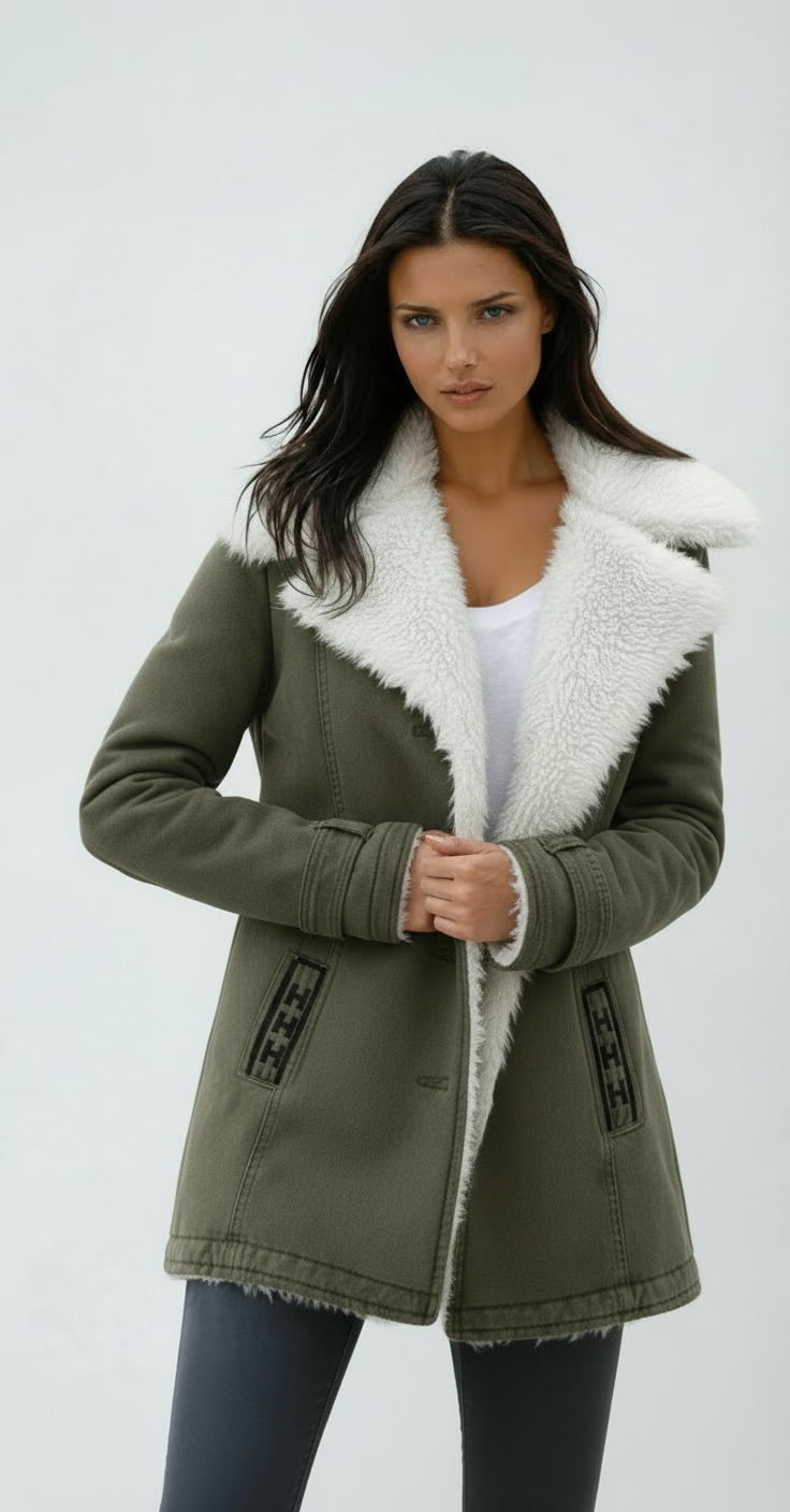Wool Blend Winter Coat with Soft Lining – Casual, Everyday Wear