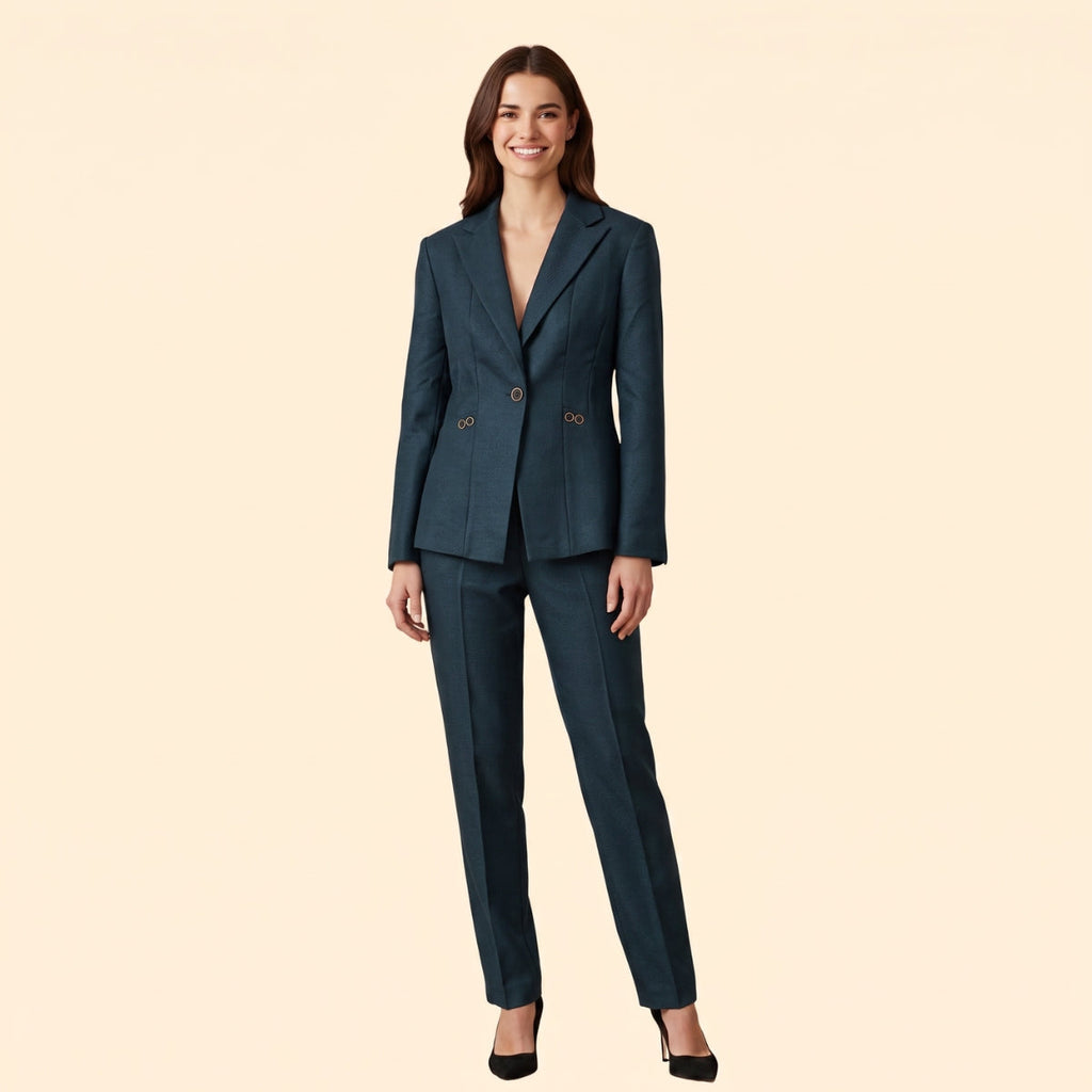 Women's Blazer Set - Sleek Shape, Stylish Outfit – Office, Casual Wear