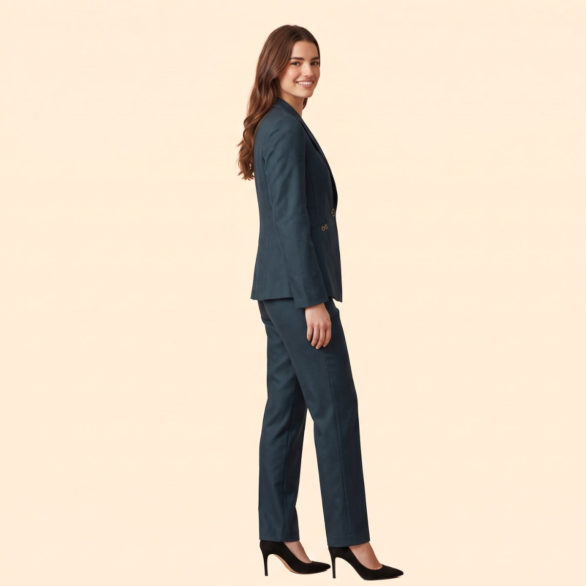 Women's Blazer Set - Sleek Shape, Stylish Outfit – Office, Casual Wear