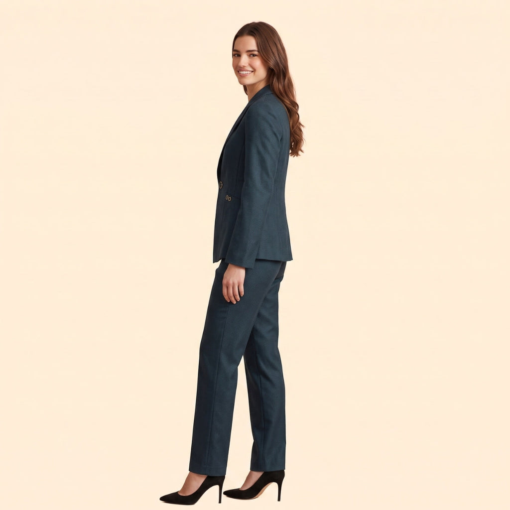 Women's Blazer Set - Sleek Shape, Stylish Outfit – Office, Casual Wear