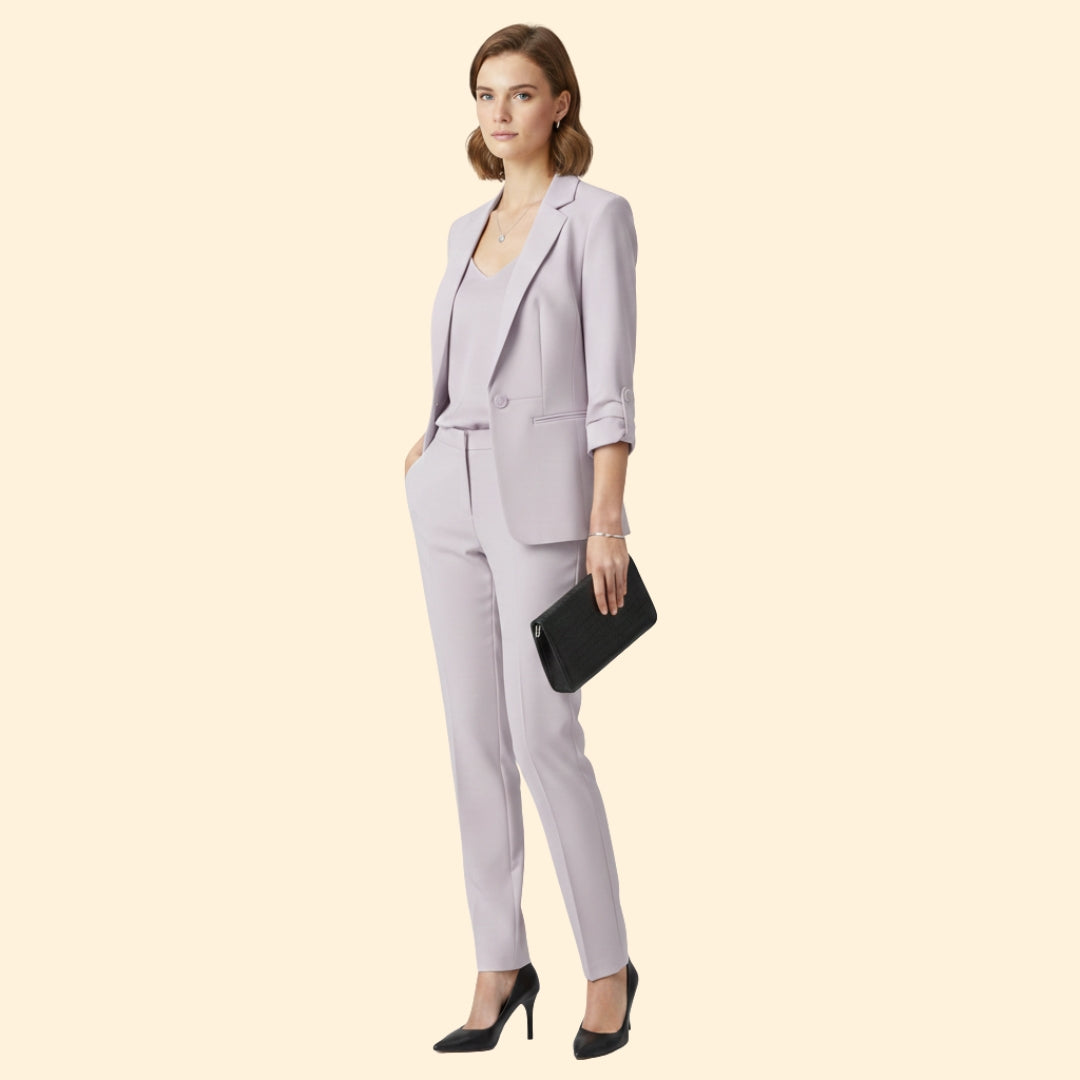 Women's Blazer Trouser Set – Office Wear, Smart Casual