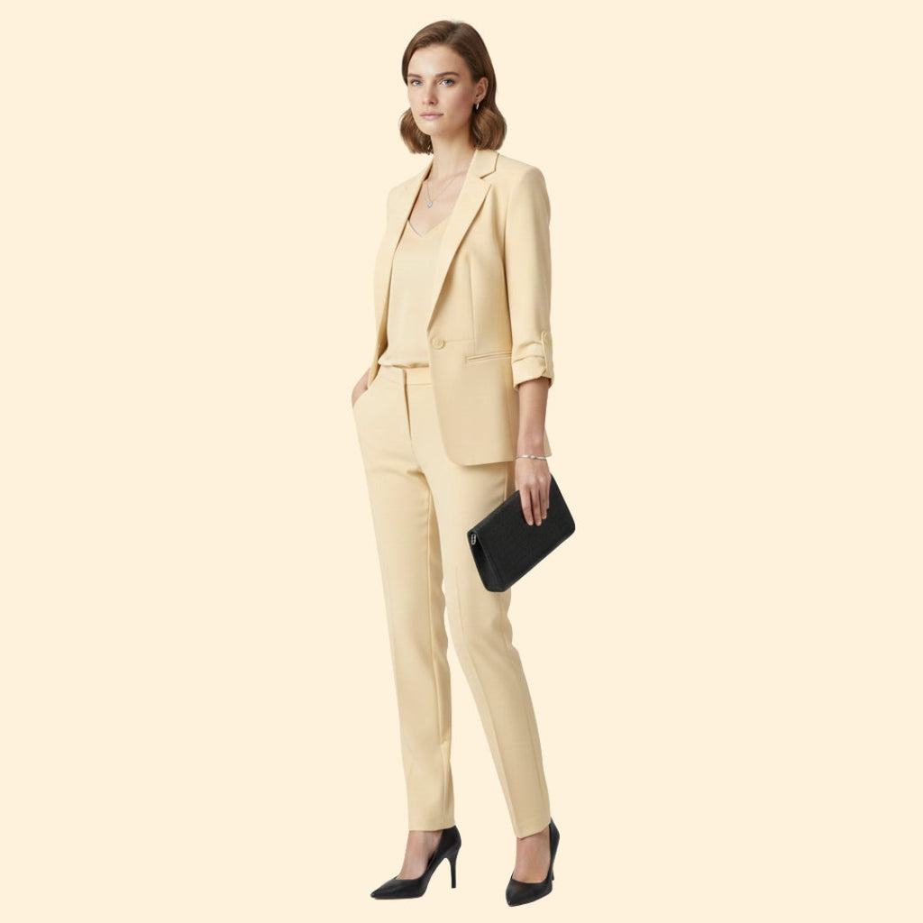 Women's Blazer Trouser Set – Office Wear, Smart Casual
