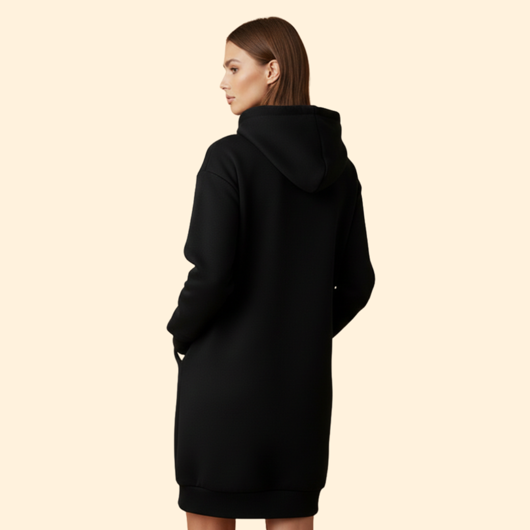 Cozy Hooded Dress for Women – Casual Wear, Relaxed Style